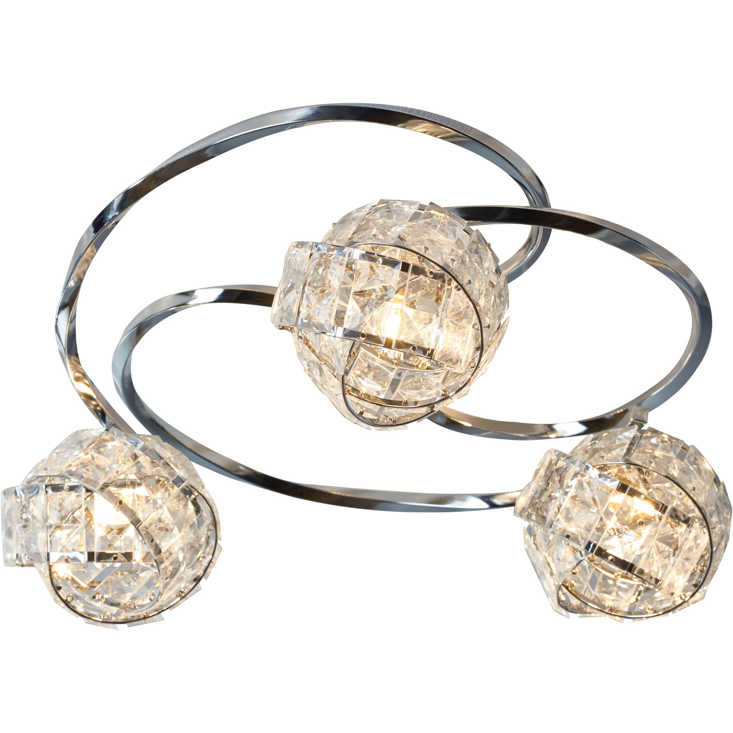 Jewel Twisted 3 Light Ceiling Fitting Image 2