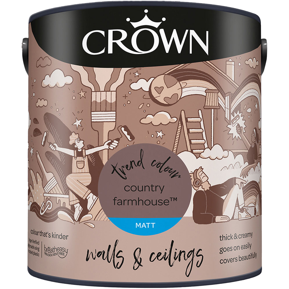 Crown Walls & Ceilings Country Farmhouse Matt Emulsion Paint 2.5L Image 2