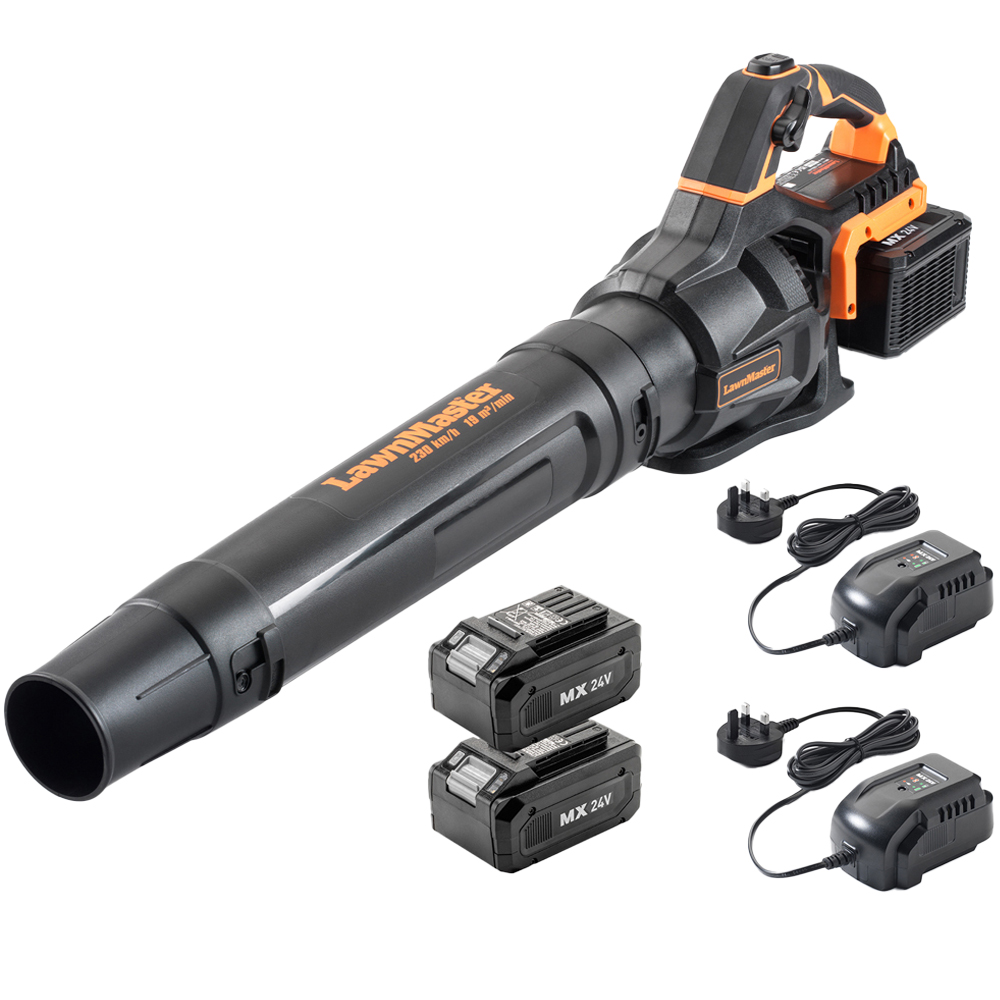 LawnMaster CLBL4807-01 MX 48V Cordless Handheld Axial Leaf Blower with 4.0Ah Batteries Image 1