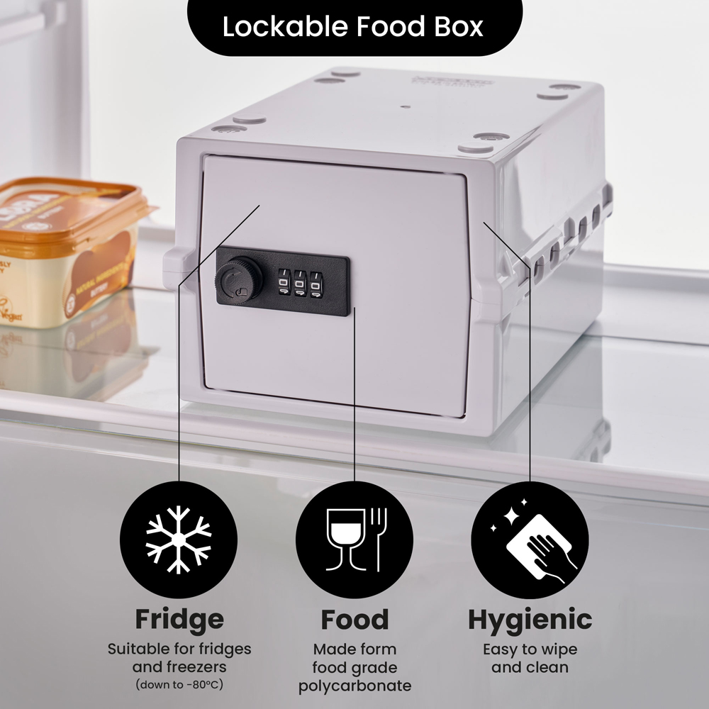 Lockabox 3L Opal White Lockable Mini Storage Box Image 6