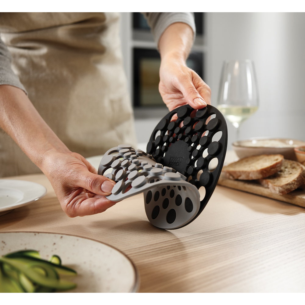 Joseph Joseph Spot-On 2 Piece Grey Silicone Trivet Image 6