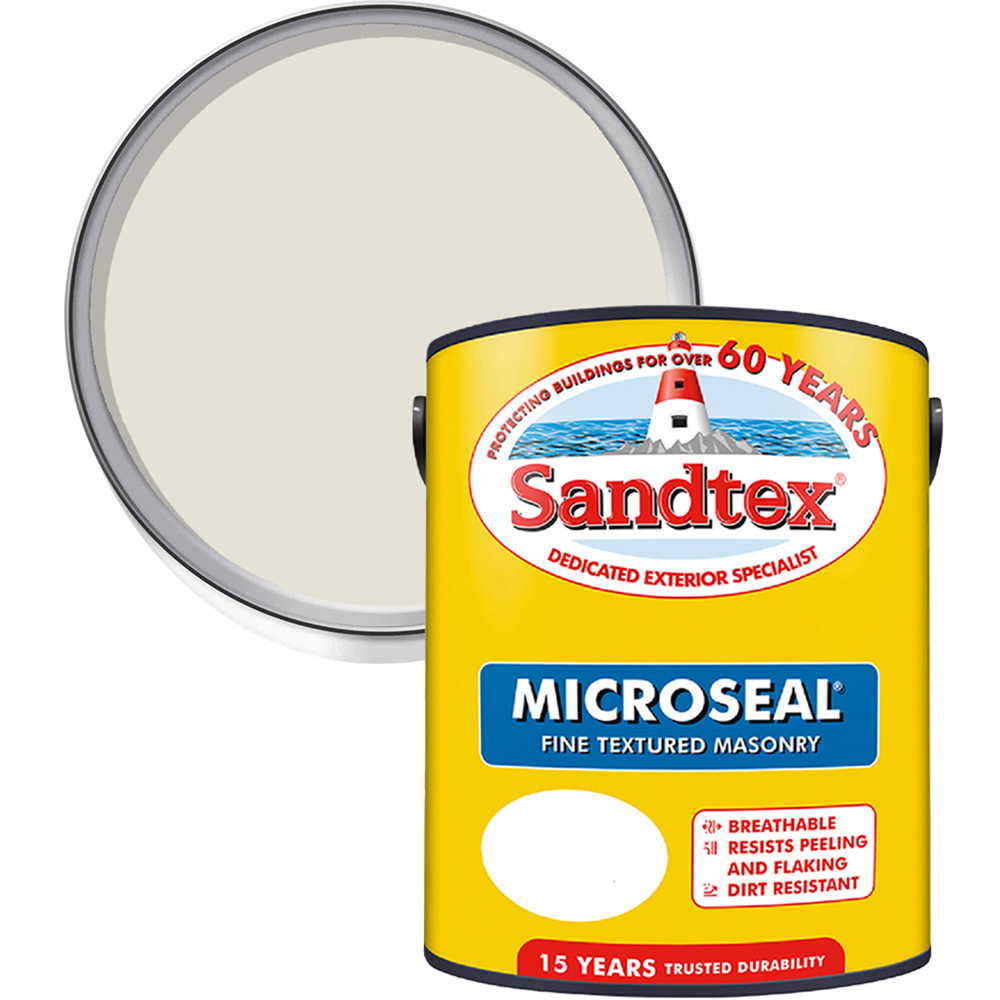 Sandtex Retail Chalk Hill Textured Microseal Masonry Paint 5L Image 1