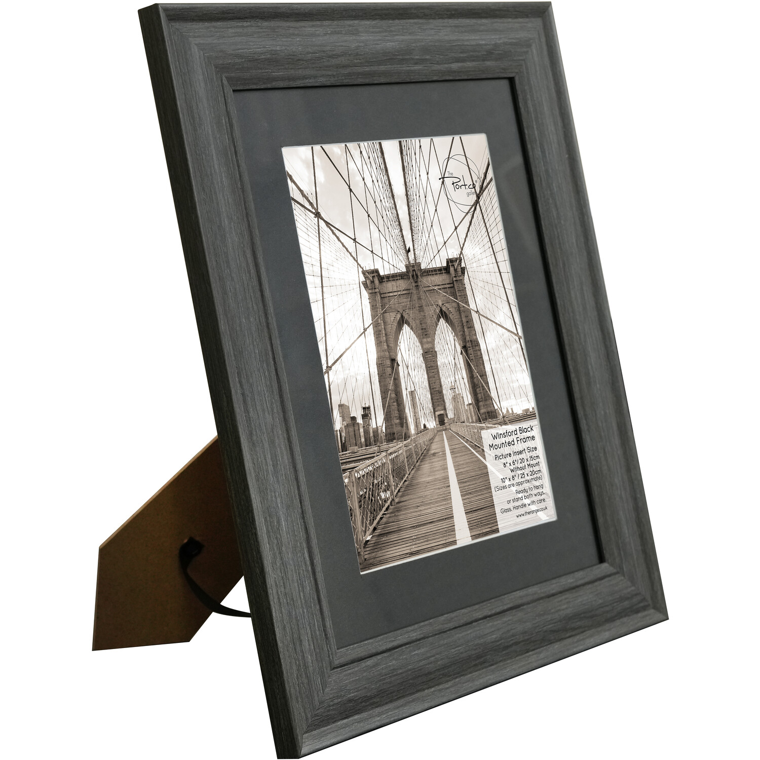 Winsford Black Mounted Frame 8 x 6 inch Image 2