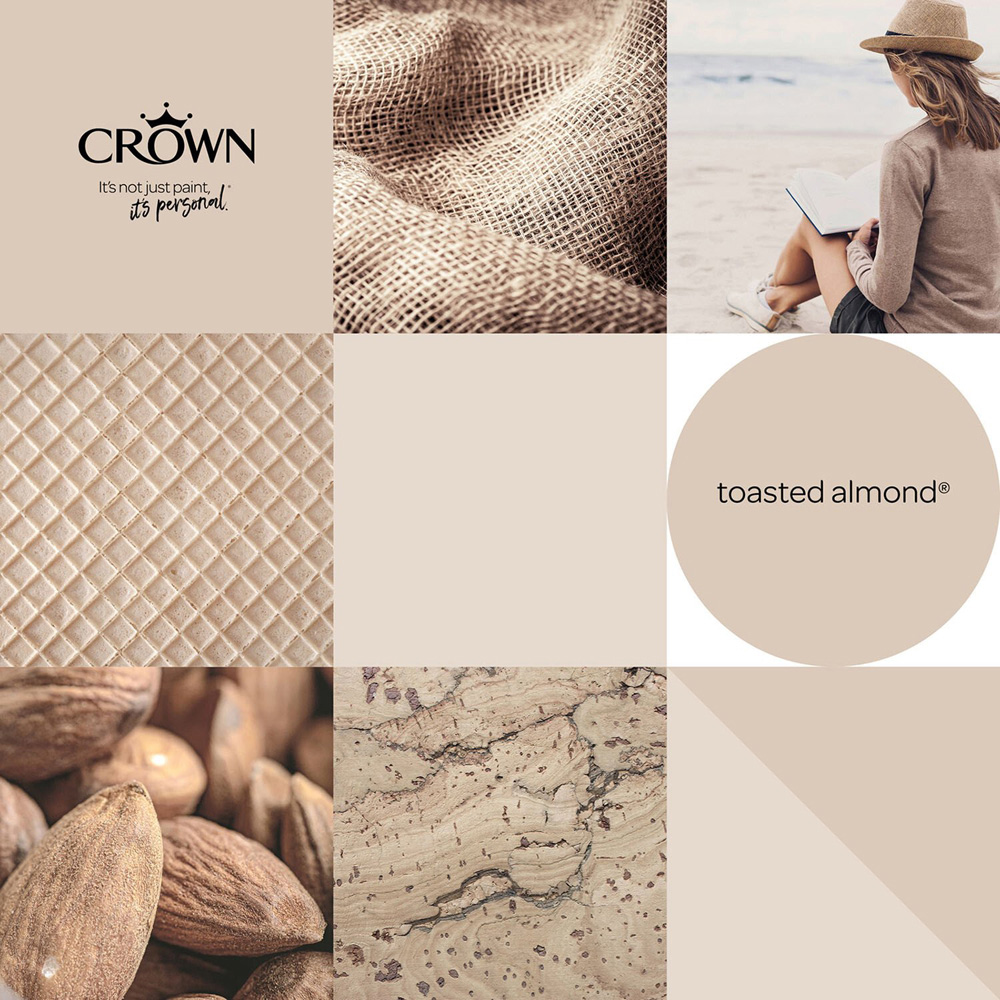 Crown Matt Emulsion Paint 5L - Toasted Almond Image 6
