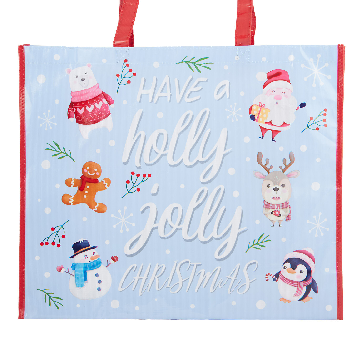 Christmas Scene Shopper Bag Blue - Blue Image 2