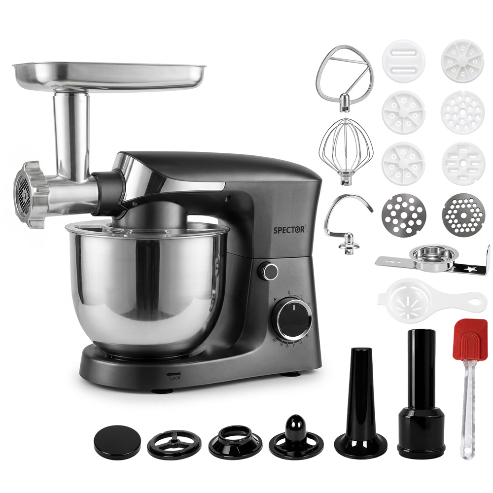 Spector MIX1004-SL-5D5L-UK 9-in-1 Food Mixer 5.5L 1500W Image 3