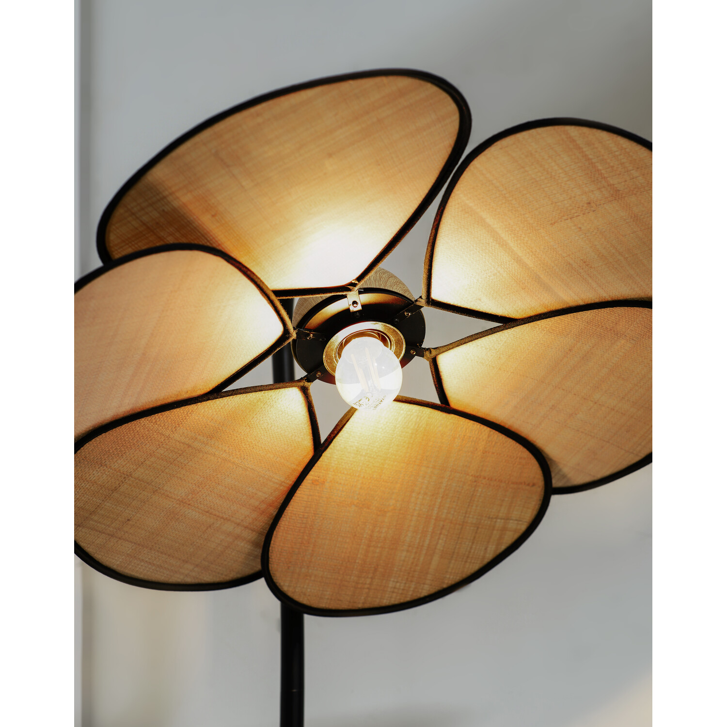 Raylee Floor Lamp - Wood and Black Image 13