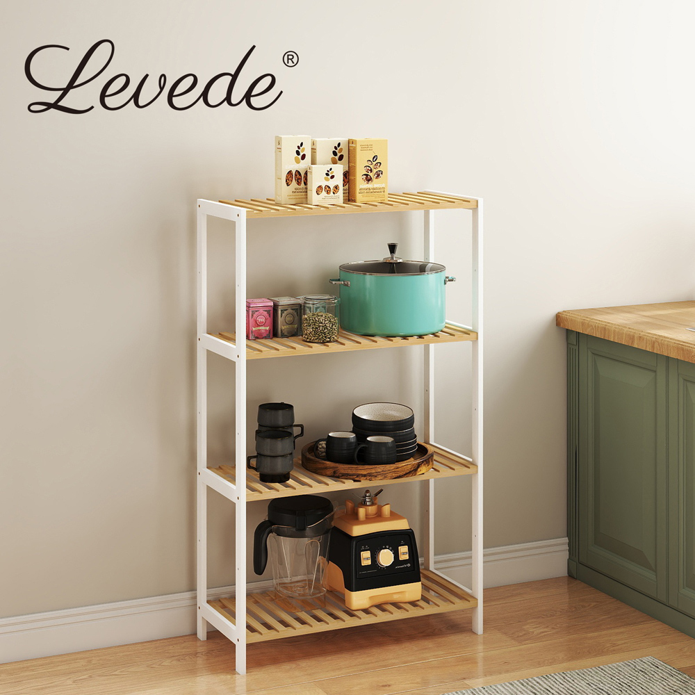 Levede 4-Tier Bamboo and Steel Shoe Rack Stand Image 8