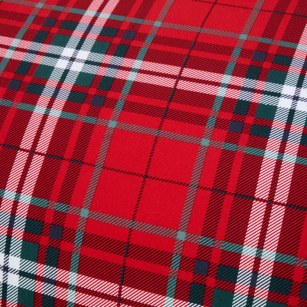 Christmas Tartan Red Duvet Set  - Red / Superking Image 3