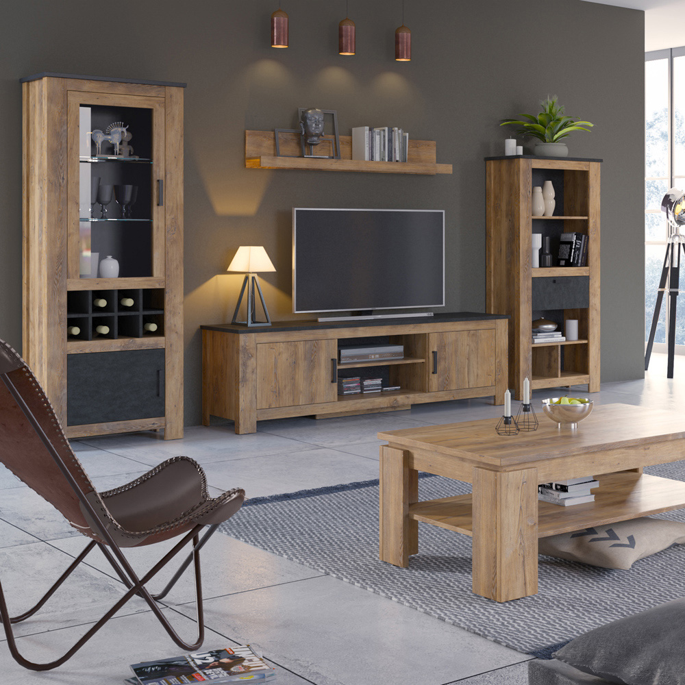 Florence Wooden 6 Seater 160 to 200cm Extending Dining Table Chestnut and Matera Grey Image 6