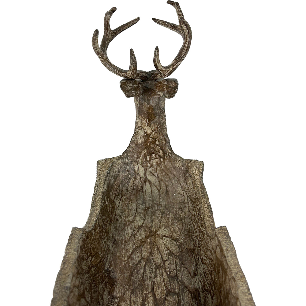 Wood Effect Deer SleighBrown Image 4