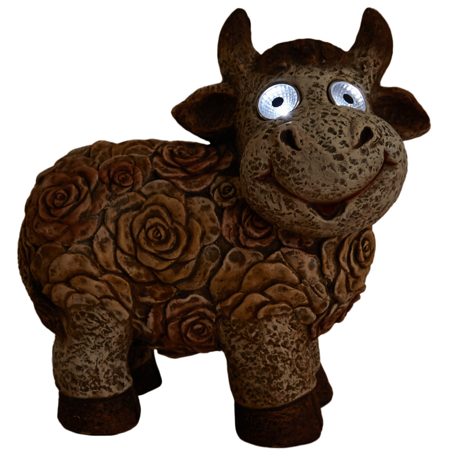 Solar Floral Cow Light - Brown Image 5