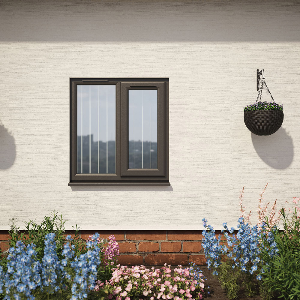Crystal Black and White RH Side Hung Next to a Fixed Obscure Double Glazed Window 905 x 965mm Image 5
