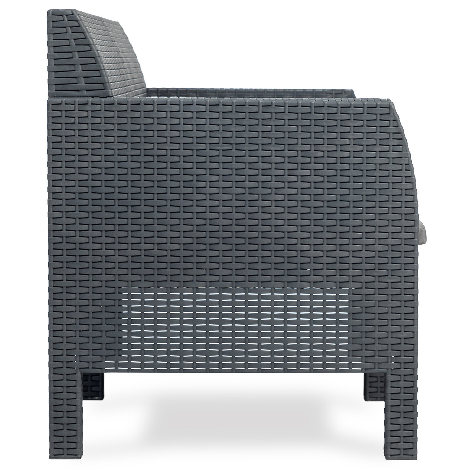 Matilde Conversation 4 Seater Black Rattan Patio Lounge Set Image 5