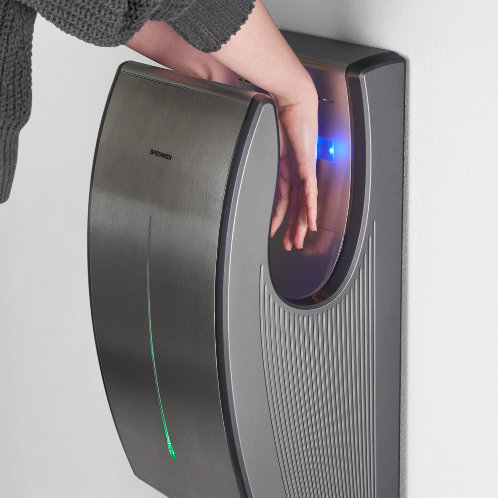 Bremmer Brushed Steel Power Blade Hand Dryer 1650W Image 7