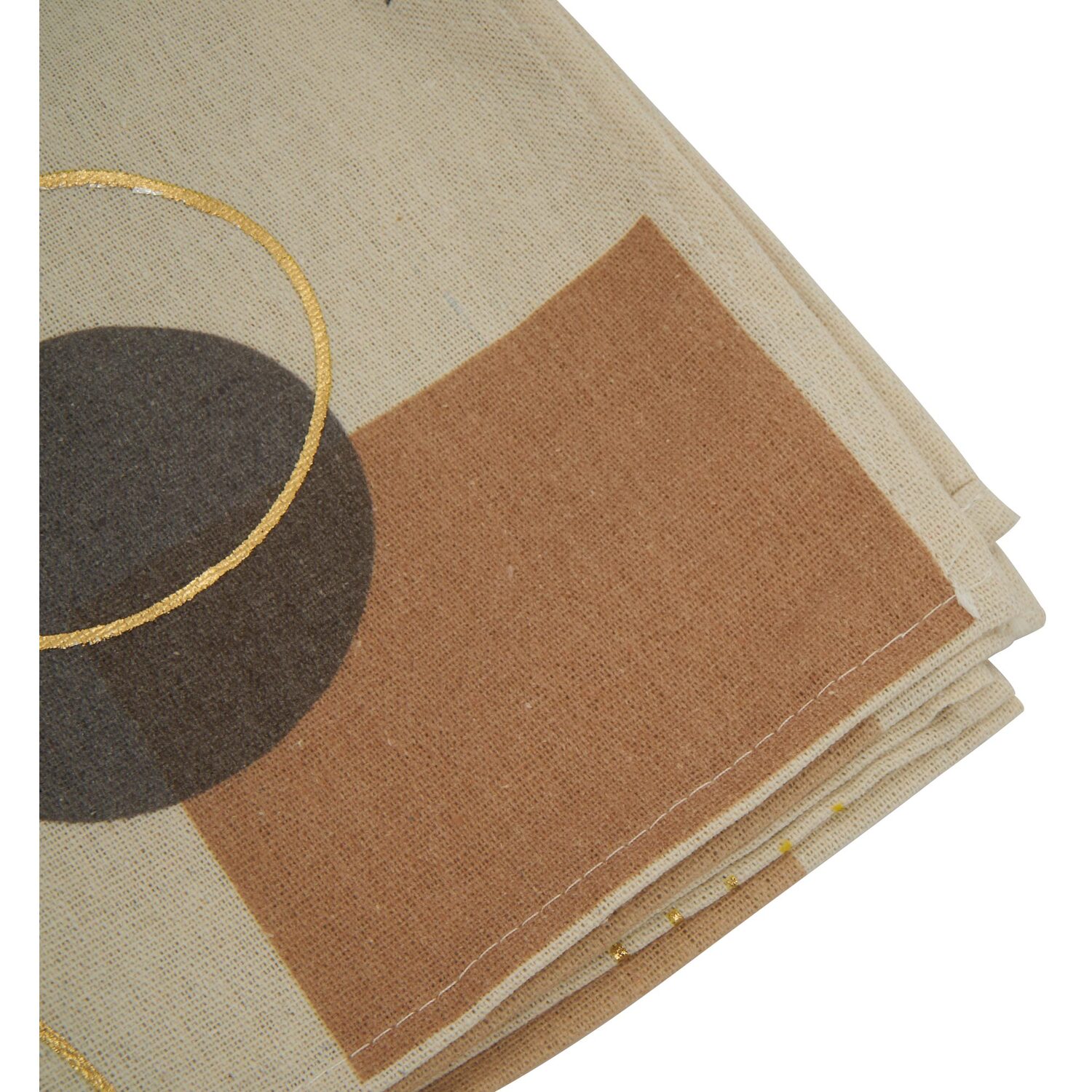 Sanctuary Foiled Abstract Table Runner - Natural Image 2