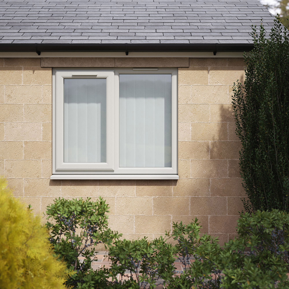 Crystal Agate and White LH Side Hung Next to a Fixed Obscure Double Glazed Window 1190 x 1190mm Image 5
