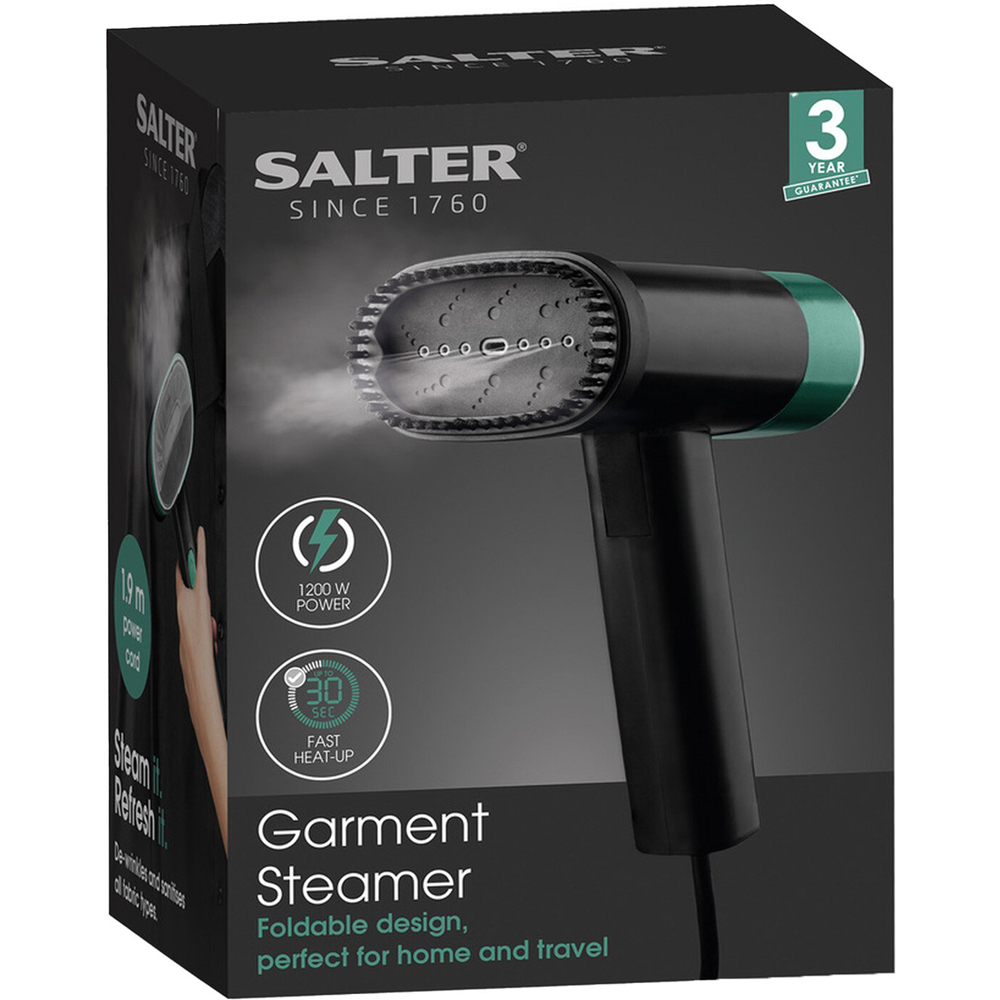 Salter Green Fold Away Garment Steamer 1500W Image 3