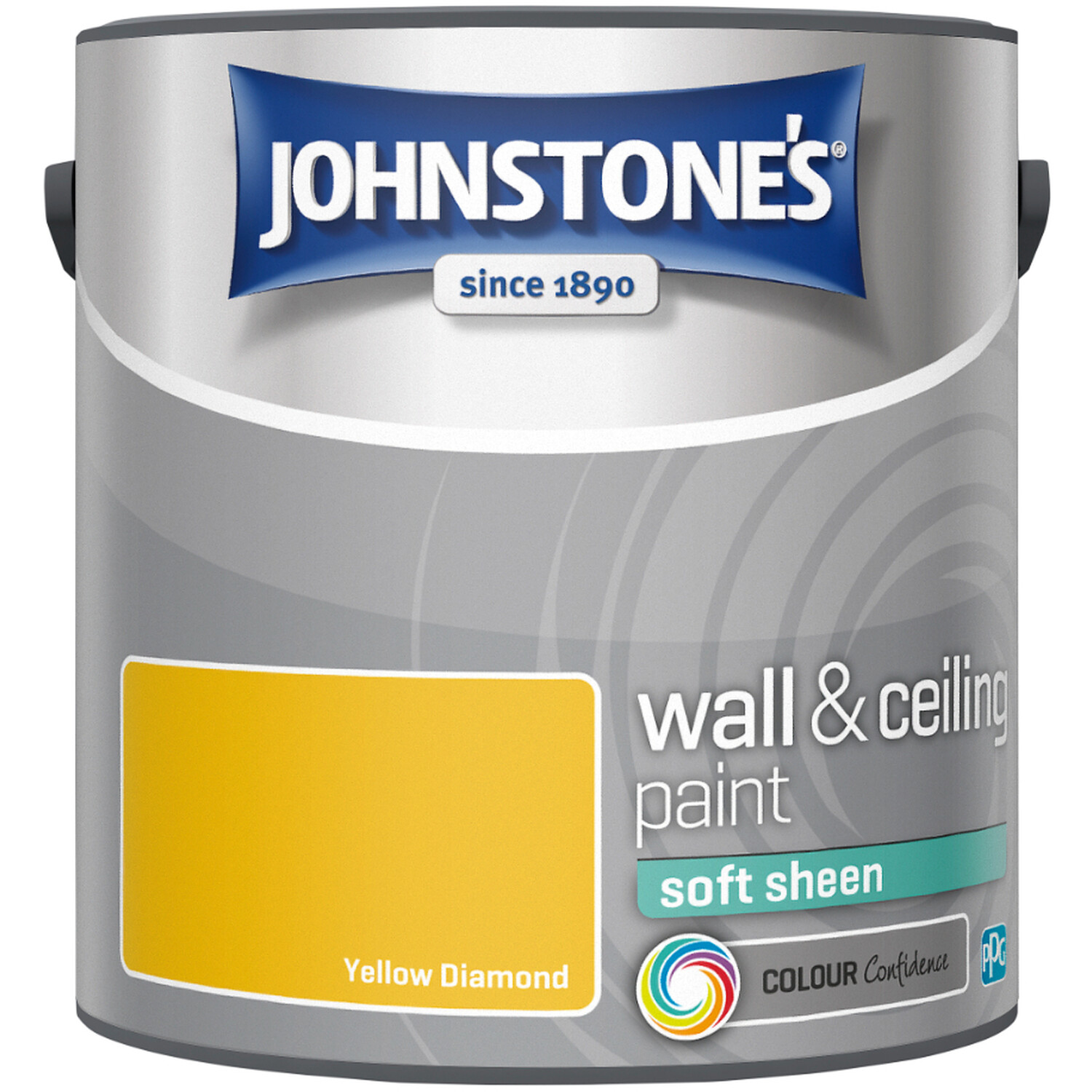 Johnstone's Walls & Ceilings Soft Sheen Yellow Diamond Paint 2.5L Image 2