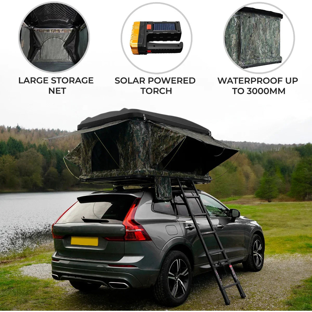 MonsterShop Camouflage 2-3 Person Car Roof Tent Image 4