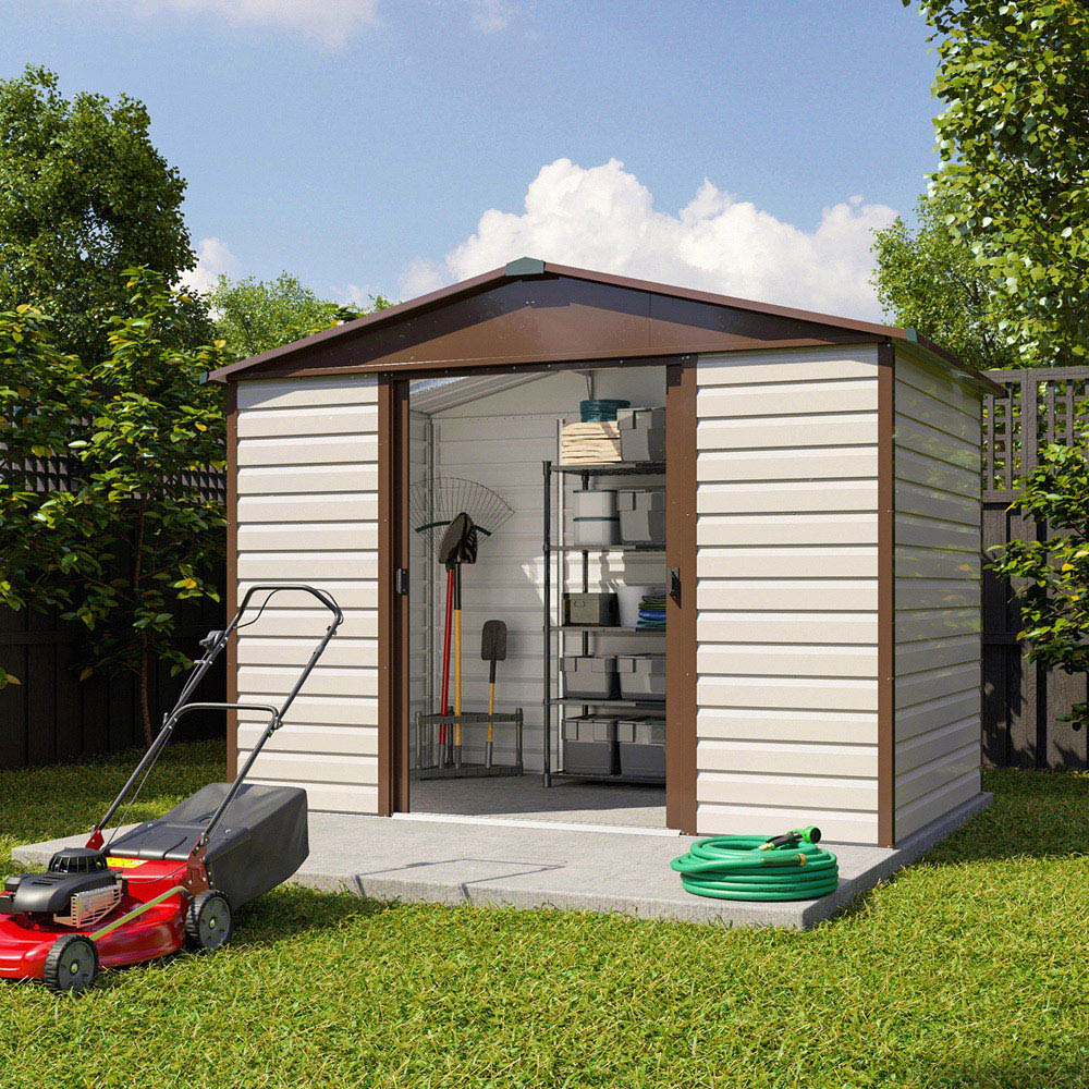 Yardmaster 10 x 6ft Shiplap Deluxe Apex Metal Storage Shed Image 3