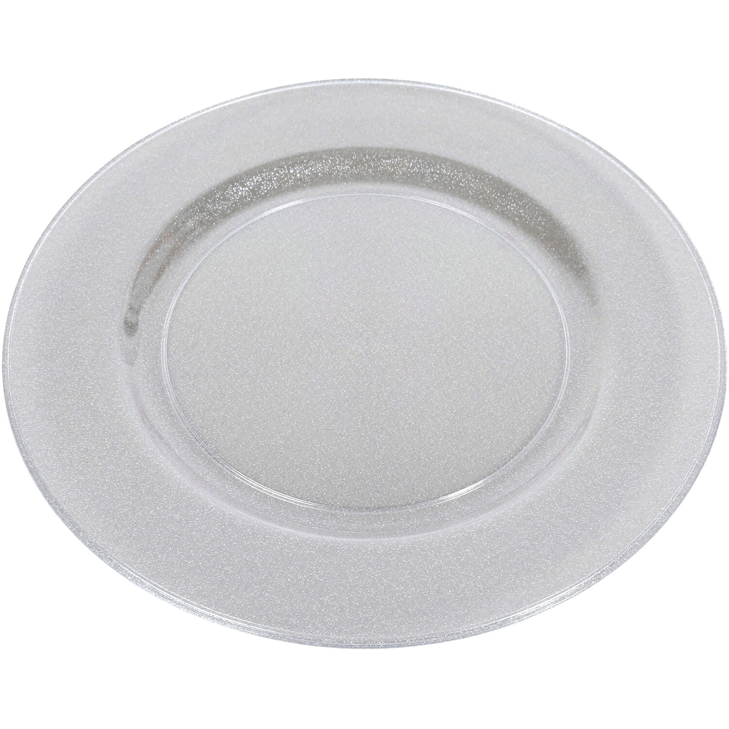 Pack of 8 Silver Sparkle Plates - Silver Image 4