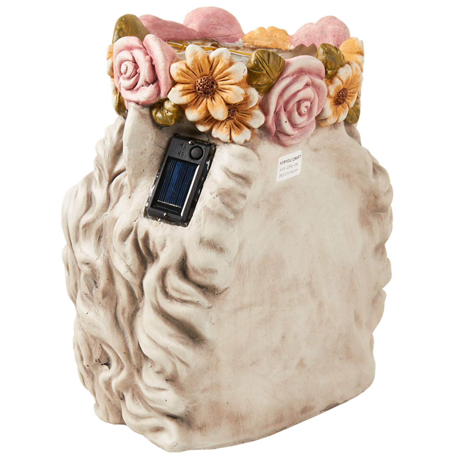 Solar Floral Lion Head Planter - Multicolour Image 3
