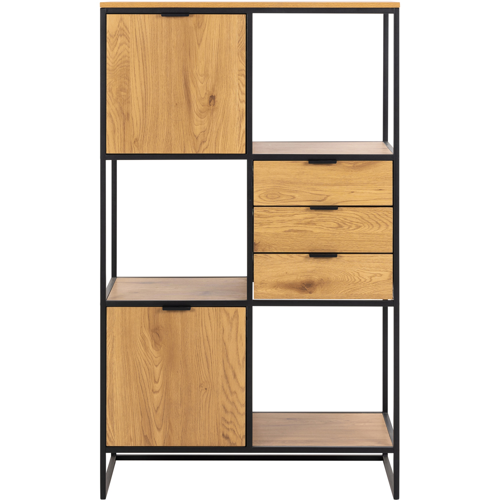 Furniture To Go Swindon Black 2 Door 3 Drawer 3 Shelf Bookcase Image 2