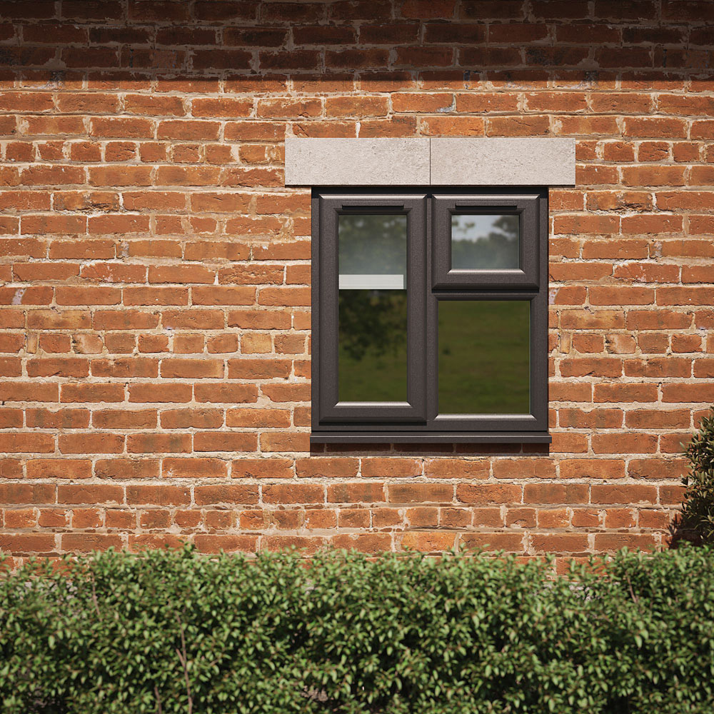Crystal Black and White LH Side Hung and Top Opener Clear Triple Glazed Window 905 x 965mm Image 5