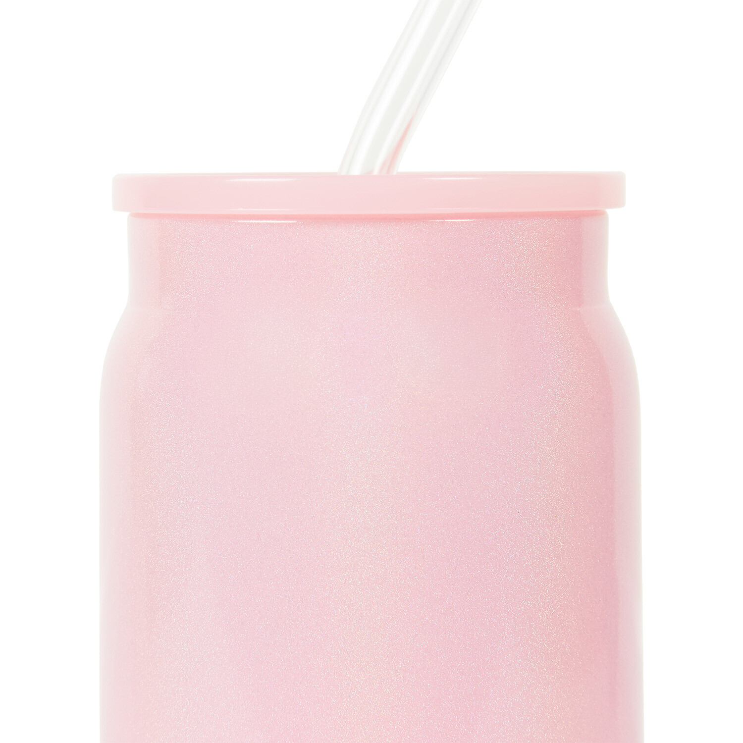 Glass Drinking Jar with Plastic Lid - Multicolour Image 4