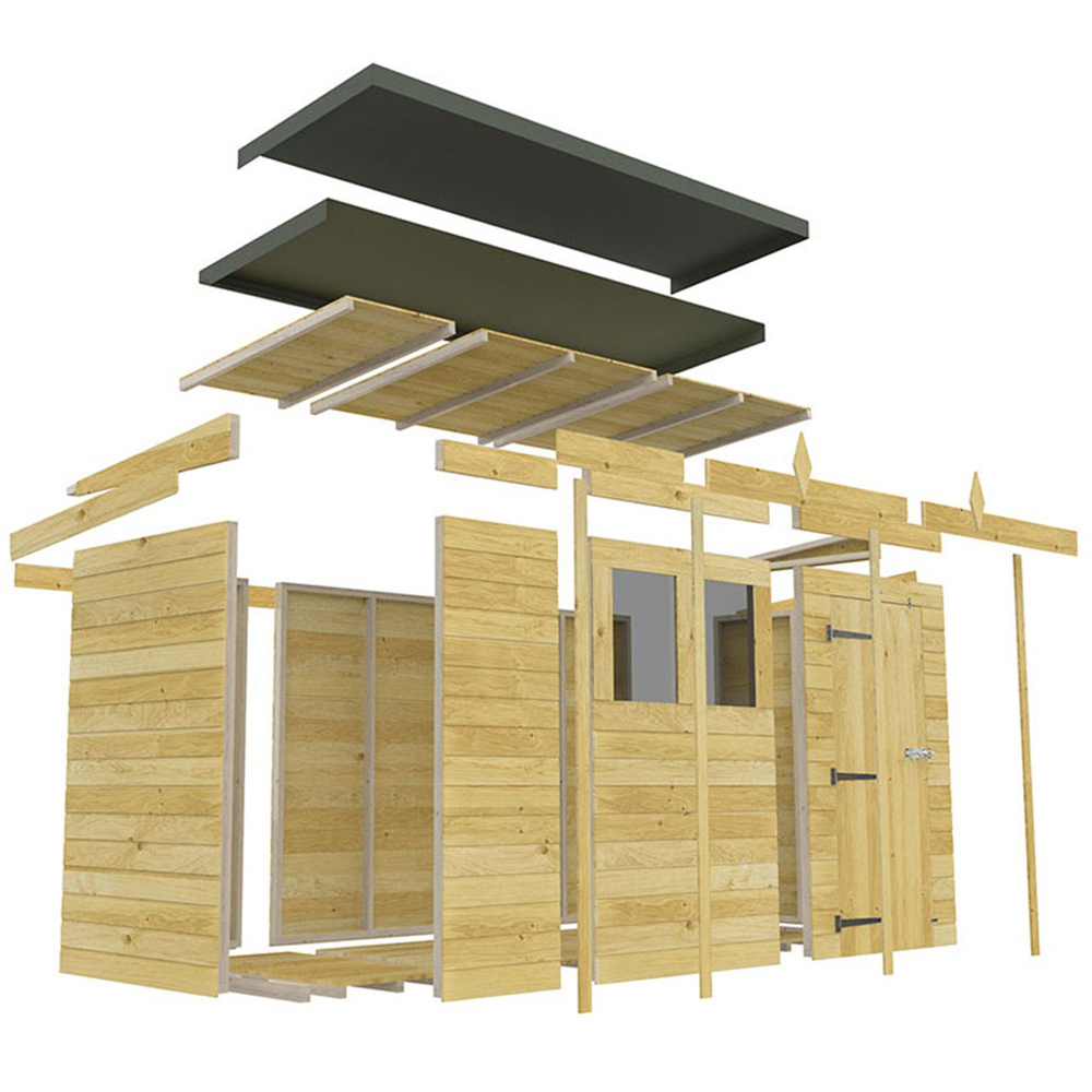 DIY Sheds 5 x 5ft Tongue and Groove Timber Pent Security Garden Shed Image 3