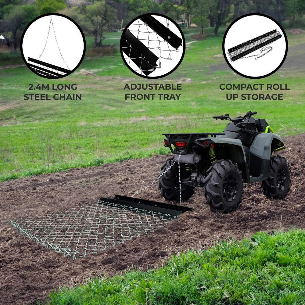 MonsterShop Steel Chain Drag Harrow with Adjustable Front Tray 1.5 x 1.2m Image 4