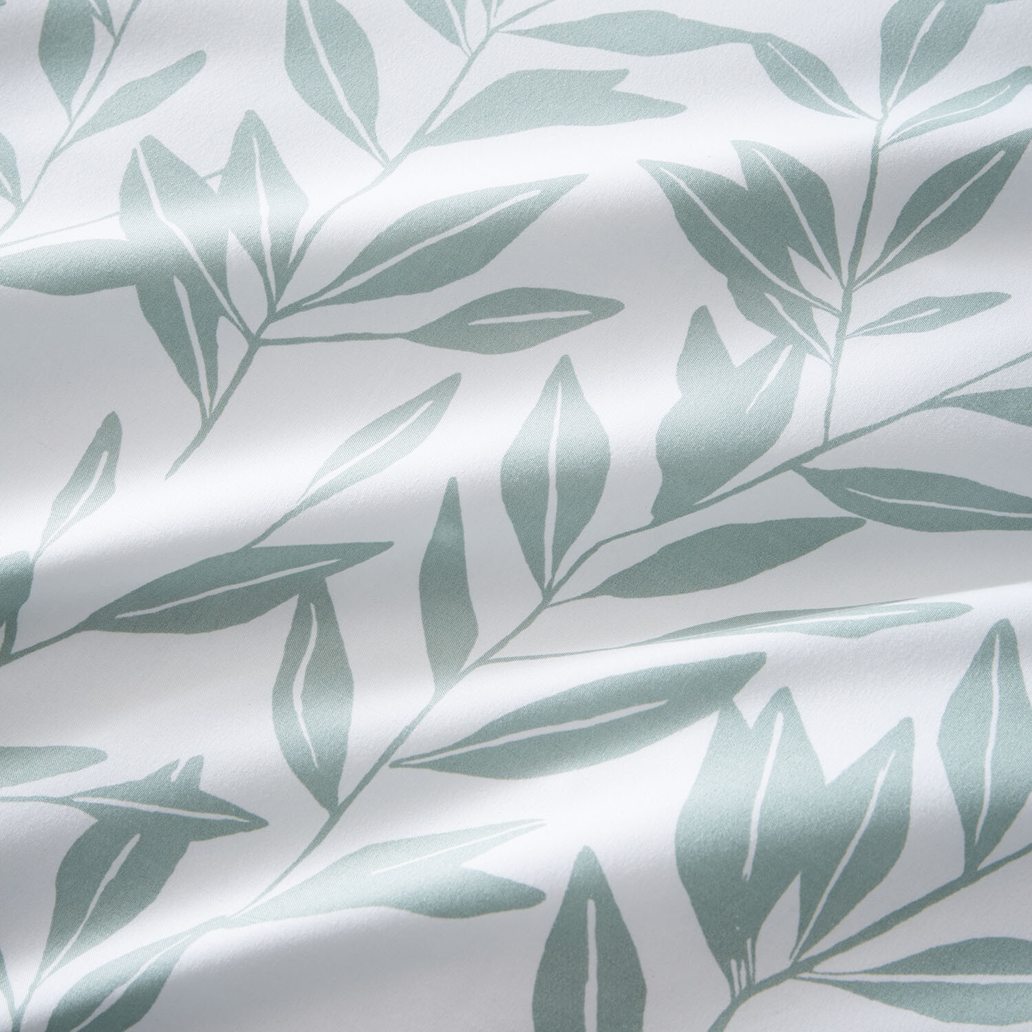 Hallie Printed Leaves Duvet Set - Sage / King Image 4