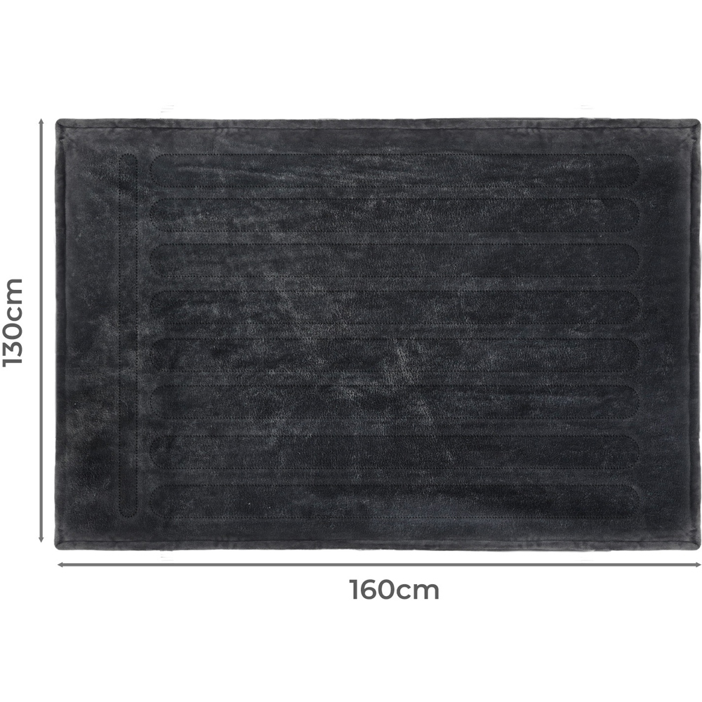 Lavio Grey Flannel Fabric Reversible Electric Heated Throw Blanket 160 x 130cm Image 9