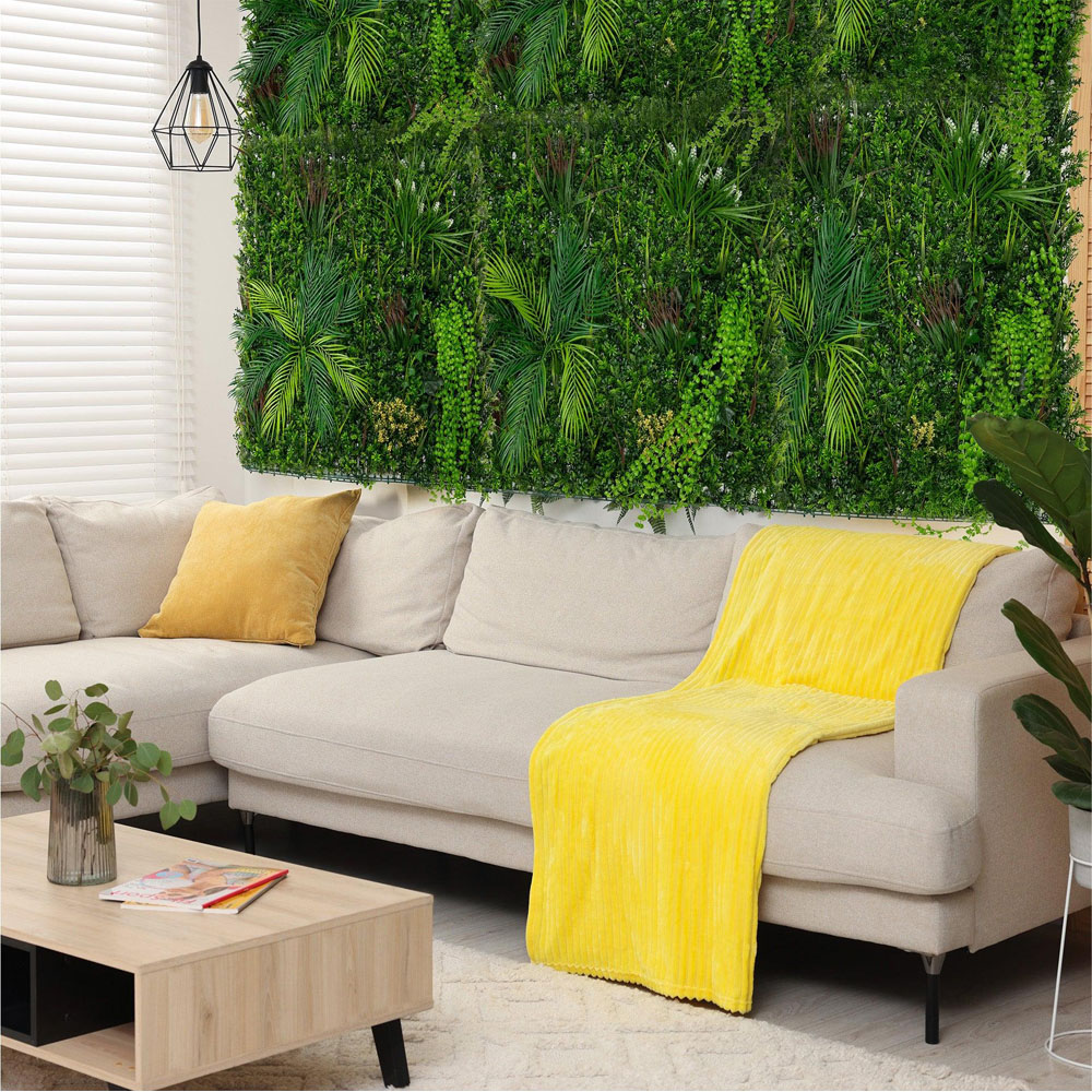 MonsterShop Alina Artificial Foliage Wall Tile 100 x 100cm 2 Pack Image 4