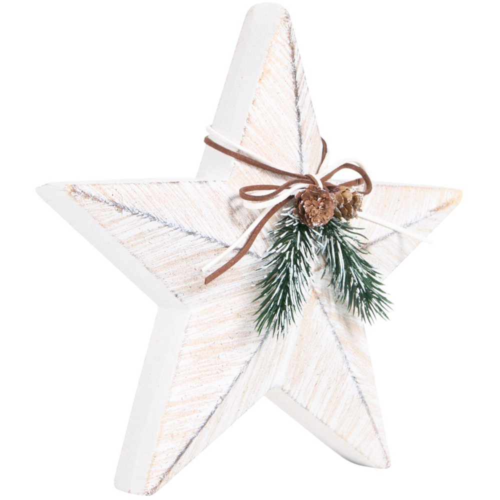 Scandi Star Decoration White Image 3