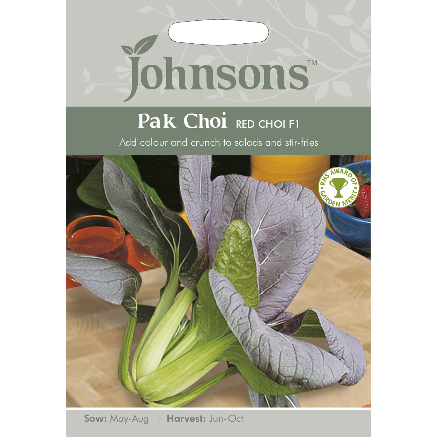 Johnsons Red F1 Pak Choi Seeds Image 2