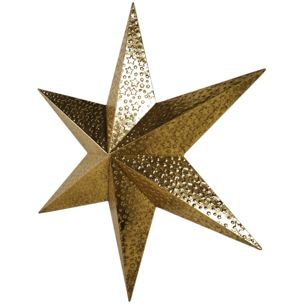 Metal Patterned Star Gold Image 2