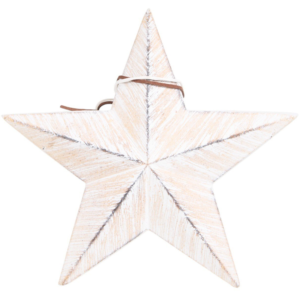 Scandi Star Decoration White Image 4