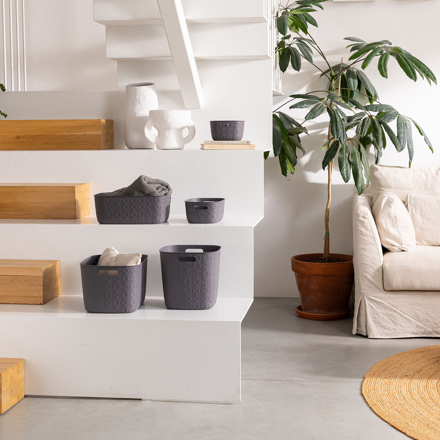 Curver Softex 3L Grey Storage Basket Image 4