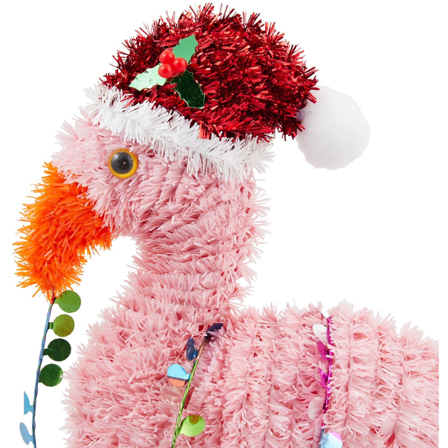 Christmas Tinsel Flamingo - Pink Image 4