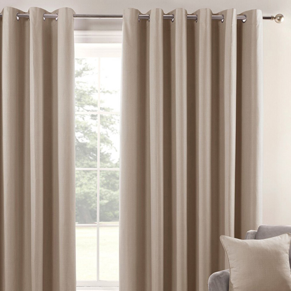Divante Hoxton Natural Blackout Eyelet Curtain 183 x 168cm Image 5