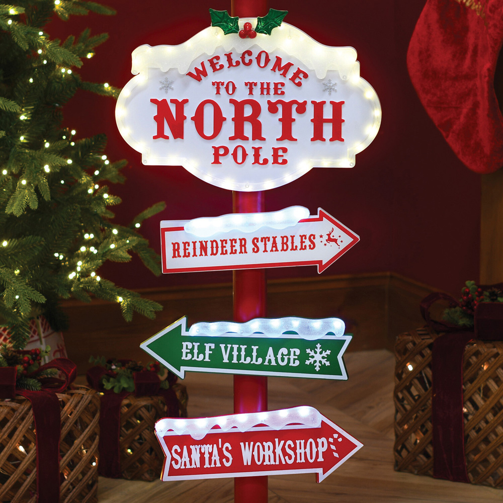 Christmas LED North Pole LanternMulticolour Image 5