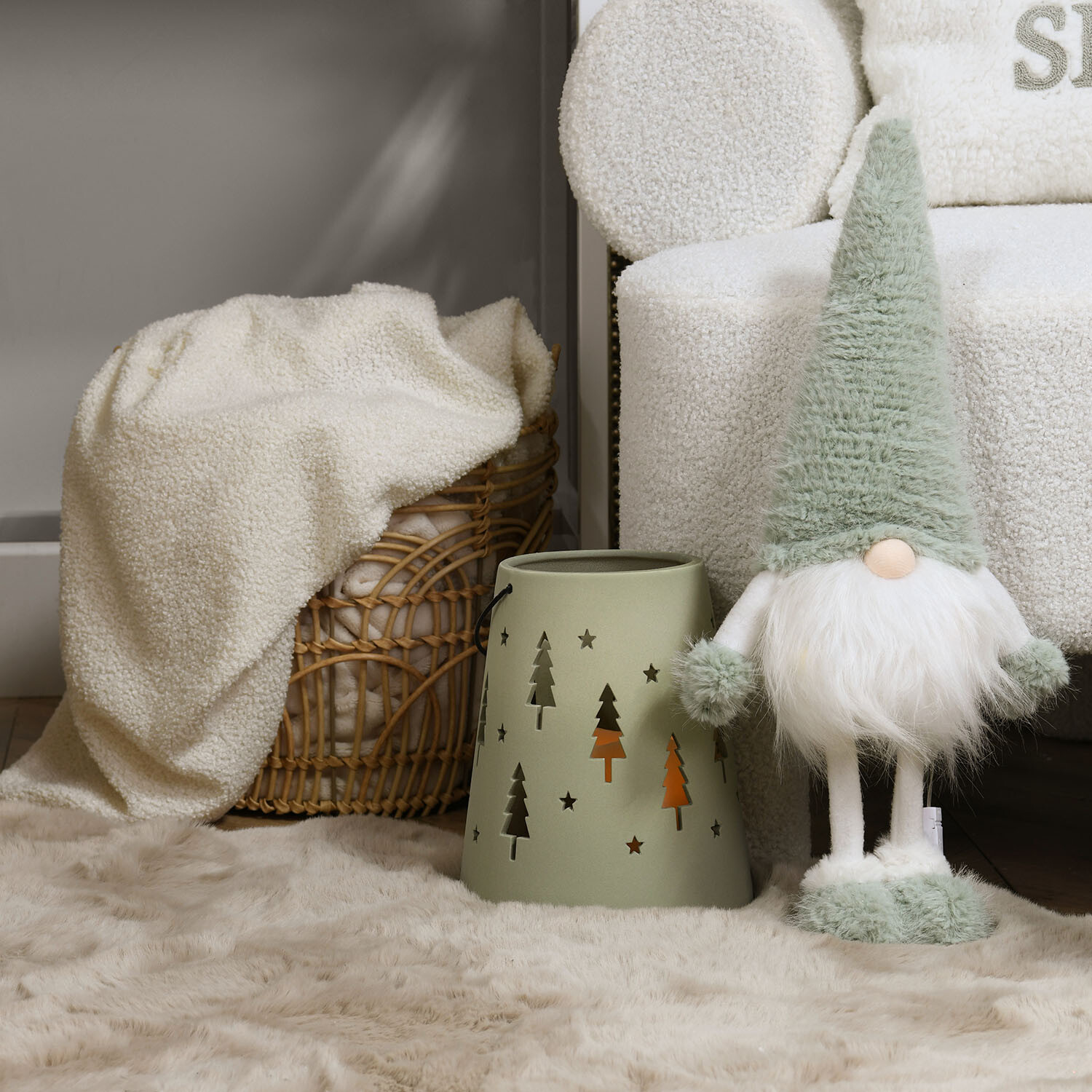 LED Standing Fluffy Gonk - Sage Image 5