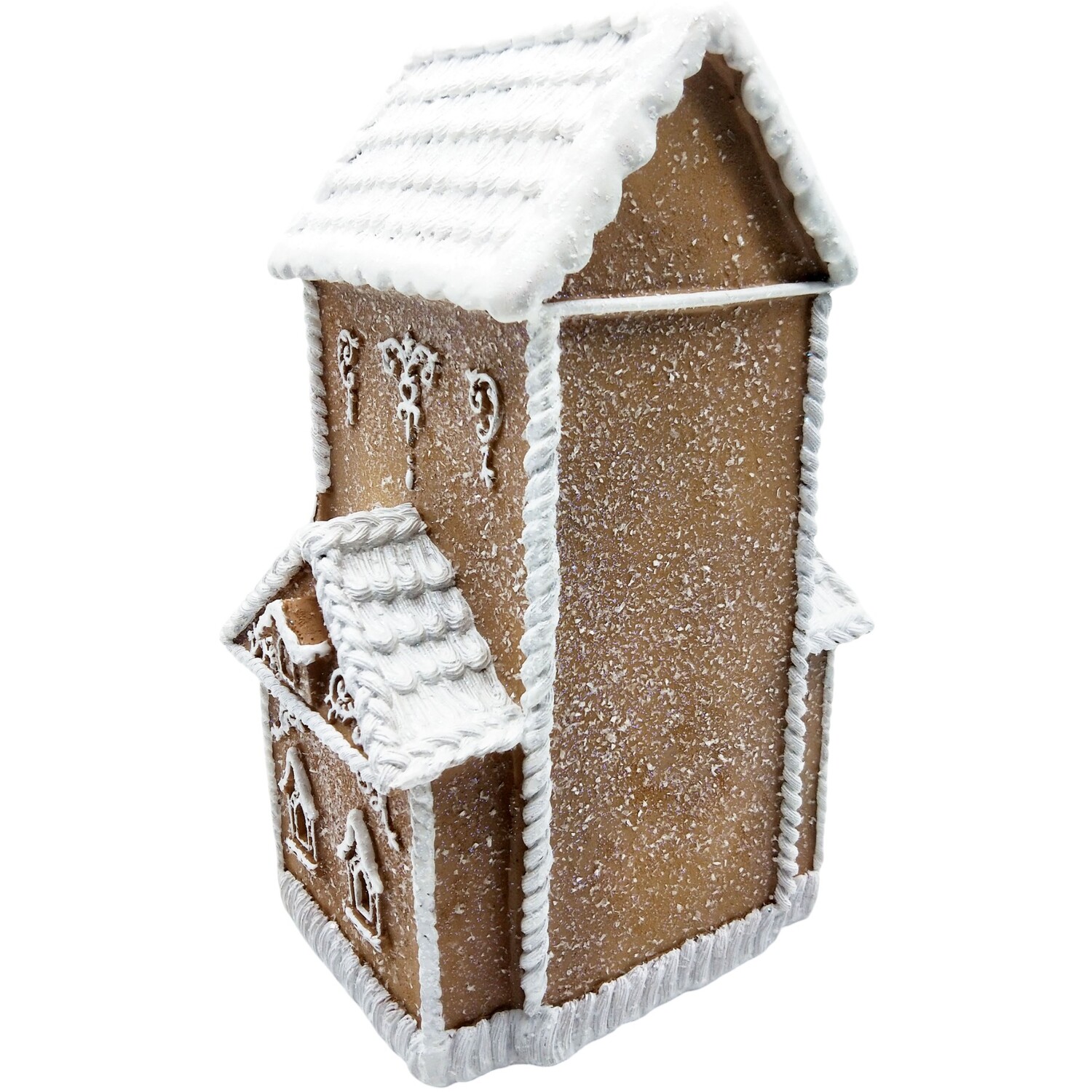 Gingerbread LED House DecorationBrown and White Image 16