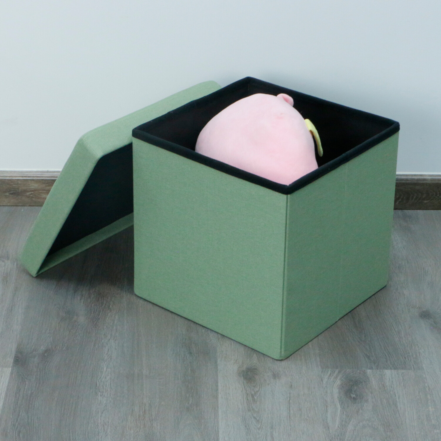 Green Seville Linen Storage Box Image 5