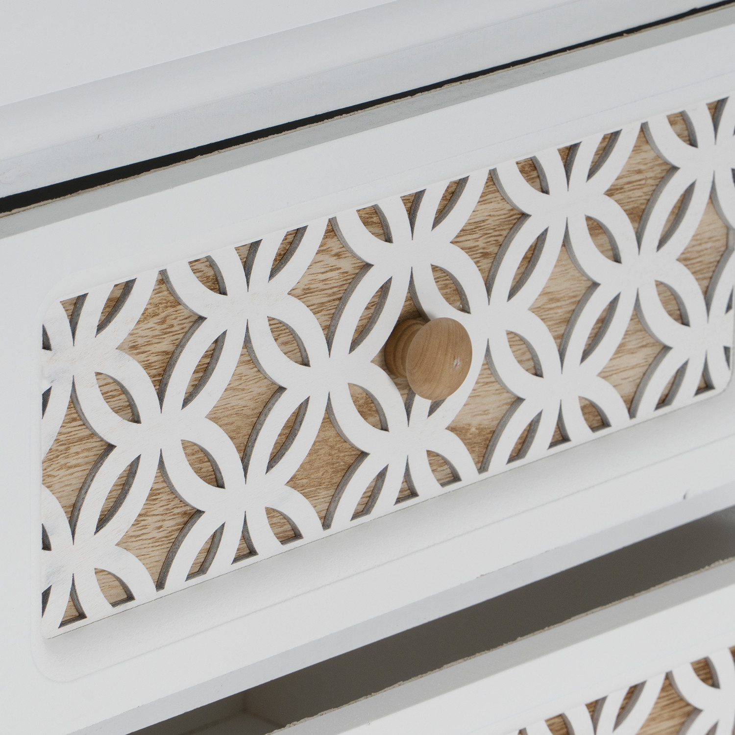 Nasara 5 Drawer White Storage Tower Image 4