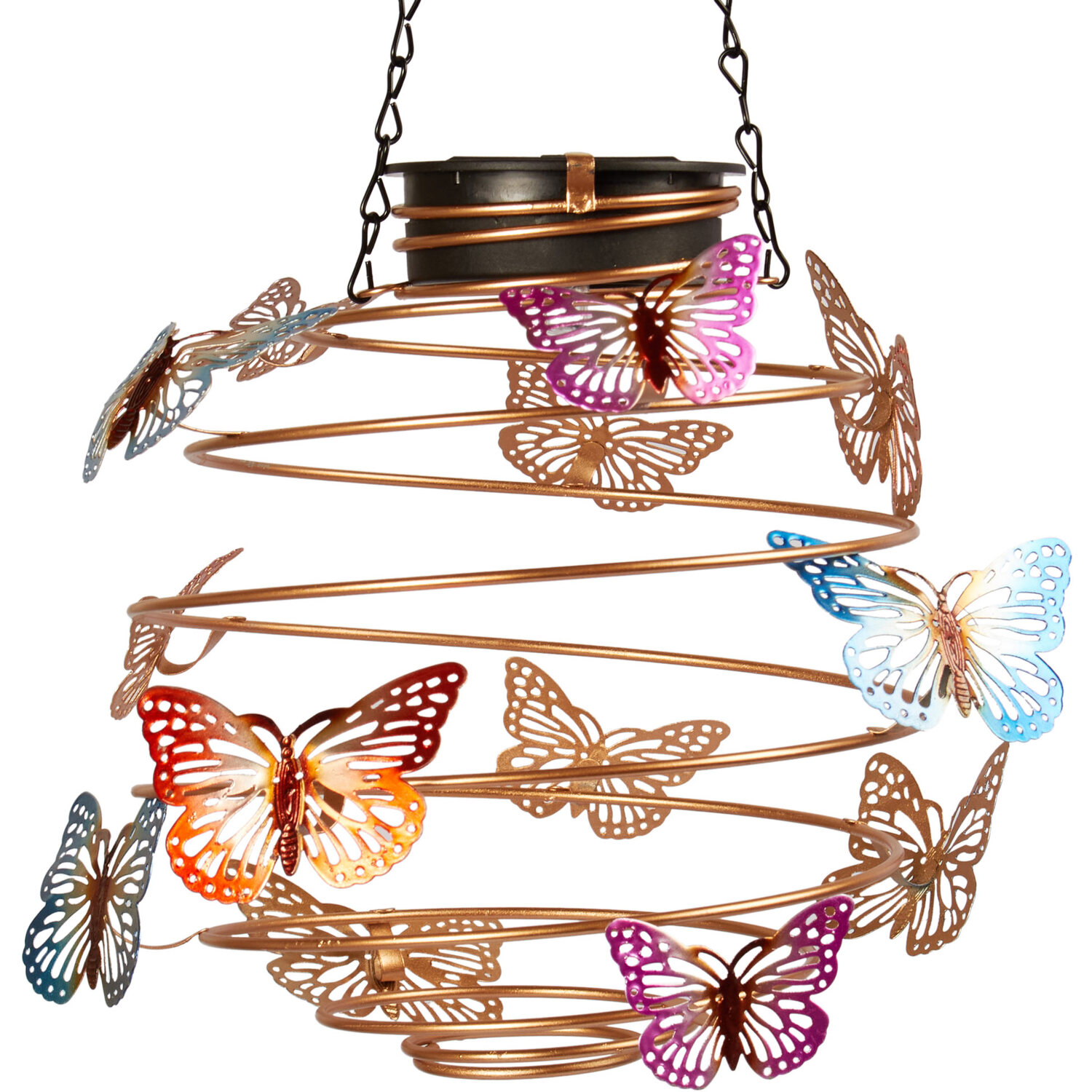 Solar Butterfly Spiral Lantern Image 2