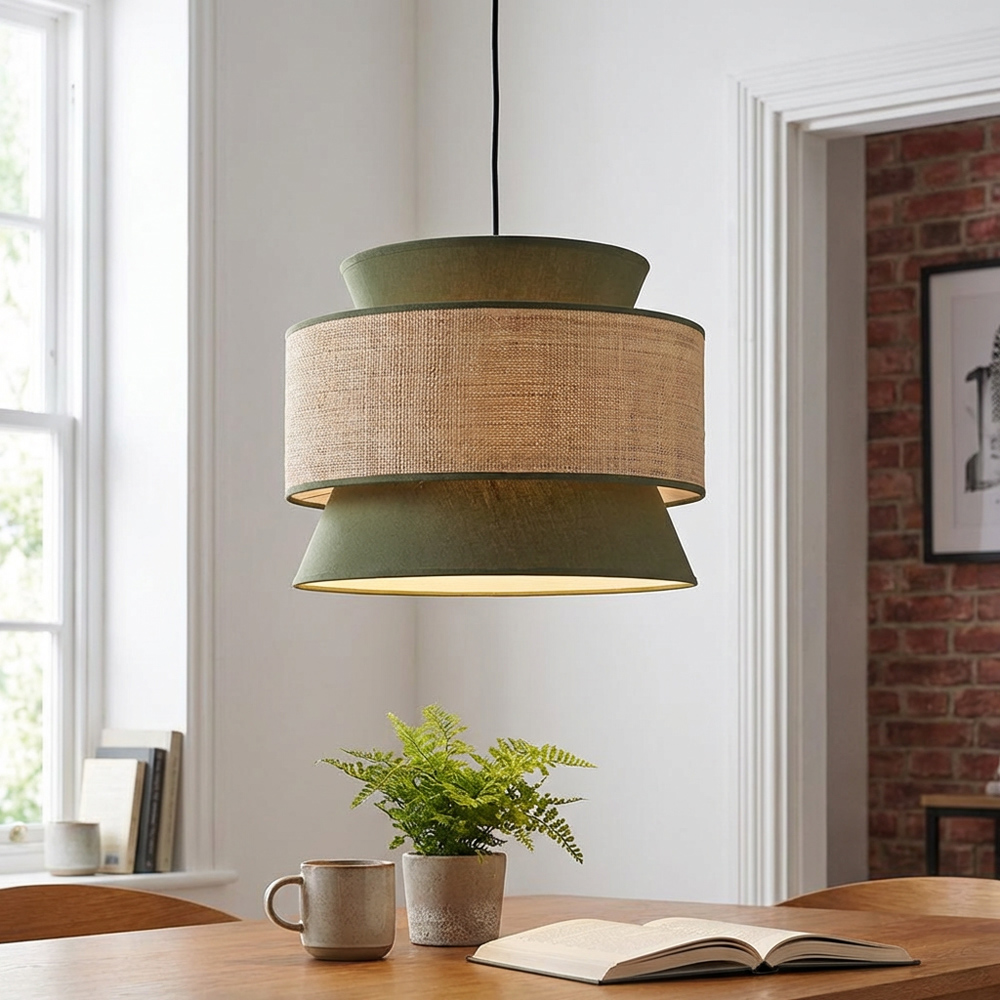 Berkley Pendant - Green and Natural Image 4