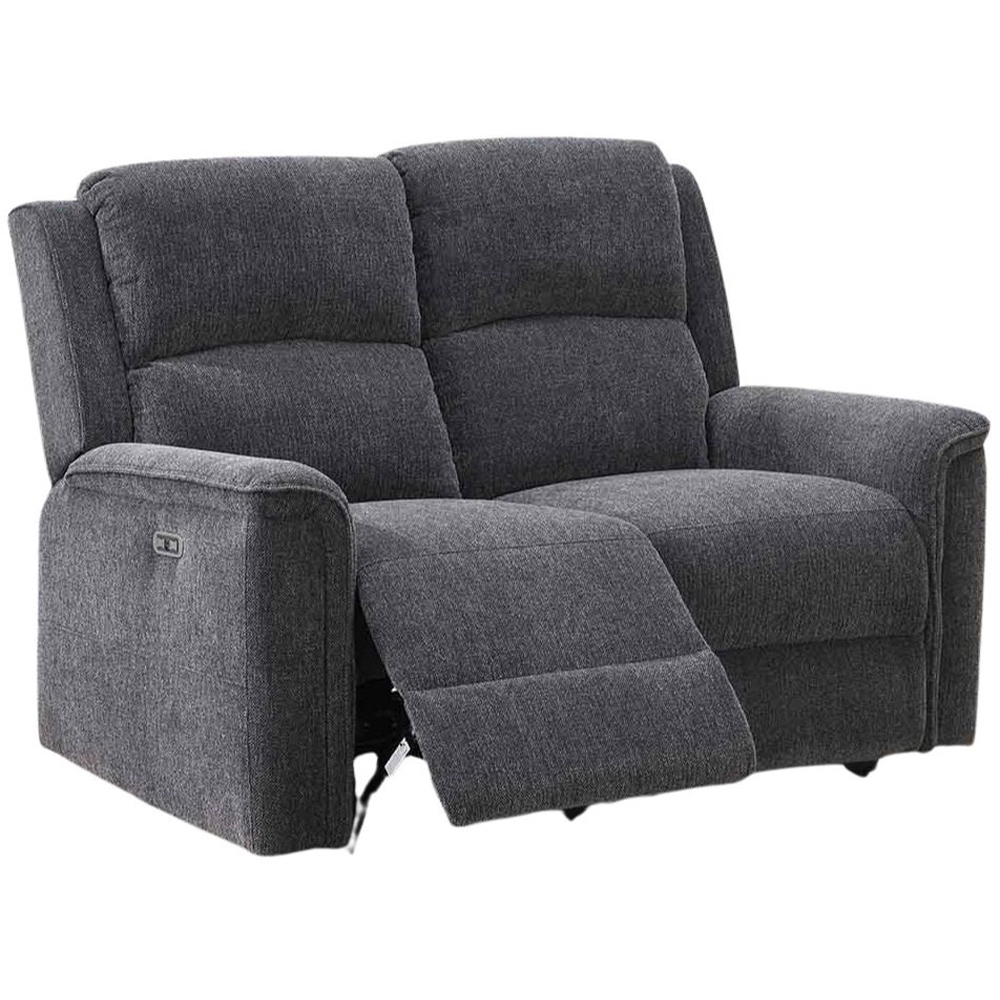 Allen 2 Seater Dark Grey Power Recliner Sofa Image 2